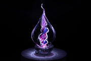 cremation glass flame with ash Illuminated multi-color